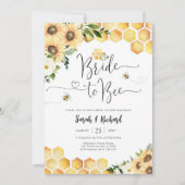 Faire-part de Fiançailles en Thème d'Abeille (Devant)