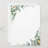 Faire-part de Fiançailles Fleurs d'Eucalyptus et S (Dos)