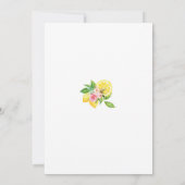 Faire-part de Fiançailles Floral Citron (Dos)