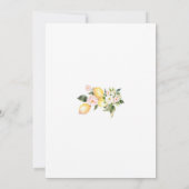 Faire-part de Fiançailles Floral Citron (Dos)
