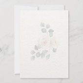 Faire-part de fiançailles floral vert et pêche (Dos)