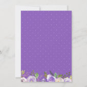 Faire-part de Fiançailles floral violet et blanc (Dos)