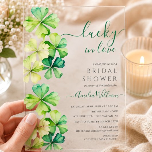 Faire-part de fiançailles Lucky Clover