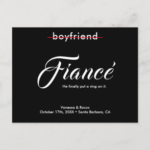 Faire-Part de Fiançailles Moderne 'Mets-lui un ann