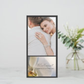 Faire-part de fiançailles Orchid Elegance Mariage (Debout devant)