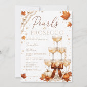 Faire-part de Fiançailles Perles & Prosecco d'Auto (Devant)