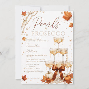 Faire-part de Fiançailles Perles & Prosecco d'Auto