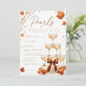 Faire-part de Fiançailles Perles & Prosecco d'Auto (Debout devant)