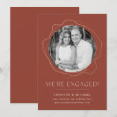 Faire-part de Fiançailles photo Cercles Abstraits (Devant / Derrière)