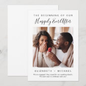 Faire-Part de Fiançailles Photo Moderne de Conte d (Devant / Derrière)