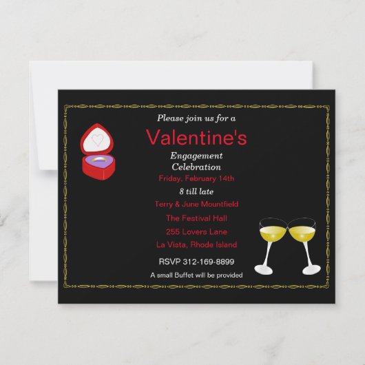 Faire-part de fiançailles pour la Saint-Valentin (Devant)