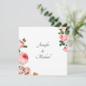 Faire-part de fiançailles Rose rose blush (Debout devant)