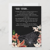 Faire-part de fiançailles sombres et lunaires avec (Dos)