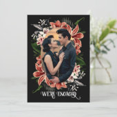 Faire-part de fiançailles sombres et maussades Pho (Debout devant)