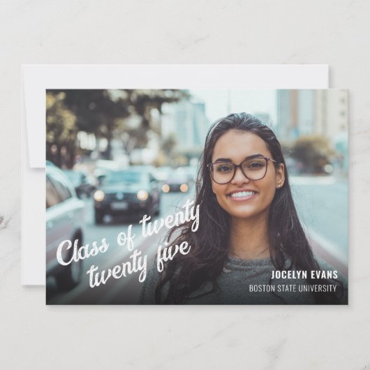 faire-part de fin d'études 2025 avec photo (Devant)