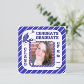 Faire-part de fin d'études, Bleu d'invitation (Debout devant)