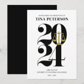 faire-part de fin d'études de droit 2024 (Devant / Derrière)