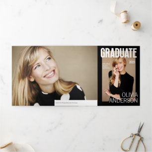 Faire-part de fin d'études du magazine tendance