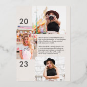 Faire-part de fin d'études en typographie avec pho (Verso)