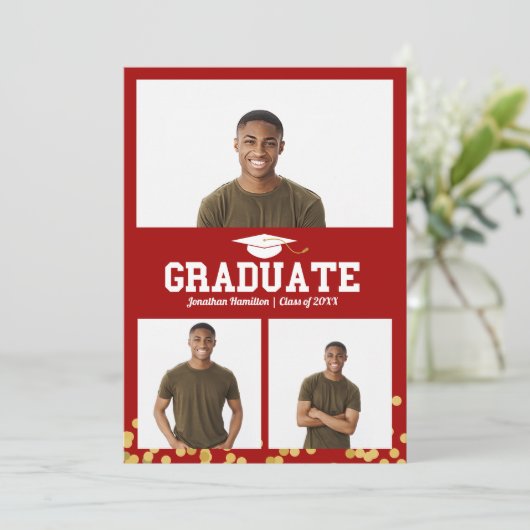 Faire-part de fin d'études secondaires (Debout devant)