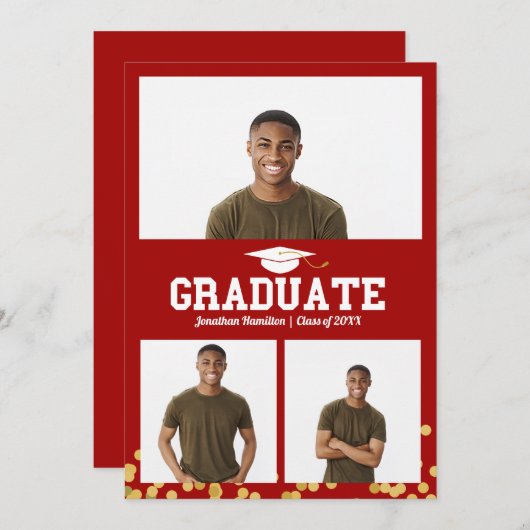 Faire-part de fin d'études secondaires (Devant / Derrière)