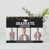 Faire-part de fin d'études secondaires 3 Cartes ph (Debout devant)