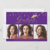 Faire-part de fin d'études secondaires 3 Cartes ph (Devant)