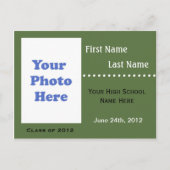 Faire-part de fin d'études secondaires / invitatio (Devant)