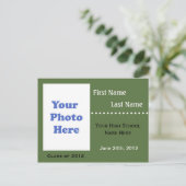 Faire-part de fin d'études secondaires / invitatio (Debout devant)