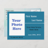 Faire-part de fin d'études secondaires / invitatio (Devant / Derrière)