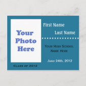 Faire-part de fin d'études secondaires / invitatio (Devant)