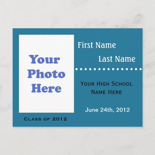 Faire-part de fin d'études secondaires / invitatio (Devant)