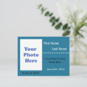 Faire-part de fin d'études secondaires / invitatio (Debout devant)