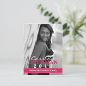 Faire-part de fin d'études sur mesure avec photo f (Debout devant)