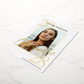 Faire-part de finition blanc Gold Foil tendance (Rotation)