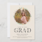 Faire-part de fleur sauvage au lycée (Devant)