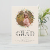 Faire-part de fleur sauvage au lycée (Debout devant)