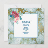 Faire-part de fleurs aquarelles pour mariage infor (Dos)