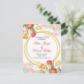 faire-part de fleurs de mariage (Debout devant)