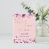 Faire-part de Fleurs de Prairie pour Mariage (Debout devant)