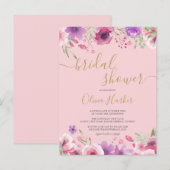 Faire-part de Fleurs de Prairie pour Mariage (Devant / Derrière)