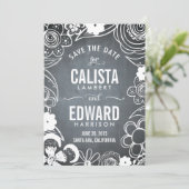 Faire part de Floral Sketch Save The Date - Tablea (Debout devant)