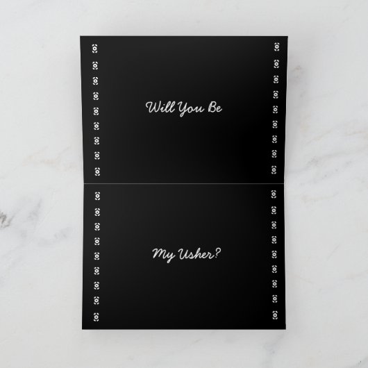 Faire-part de frère Usher avec des diamants à carr (Intérieur)