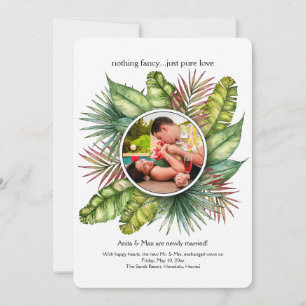 Faire-part de fugue de photo de cadre de feuillage