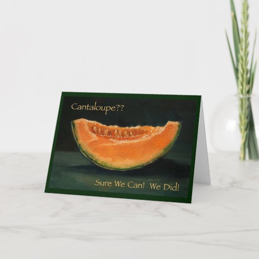 FAIRE-PART DE FUGUE : DRÔLE : CANTELOUPE (Devant)