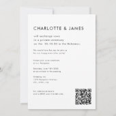 Faire-part de fuite amoureux avec nœud de script é (Dos)