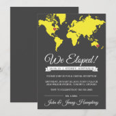 Faire-part de fuite amoureux et invitation à la ré (Devant / Derrière)