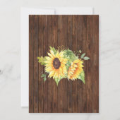 Faire-part de fuite amoureux Tournesol Rien de fan (Dos)