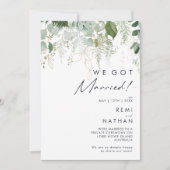 Faire-part de fuite dans la verdure et feuilles d' (Devant)