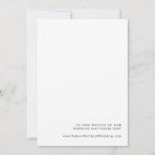 Faire-part de fuite dans la verdure et feuilles d' (Dos)